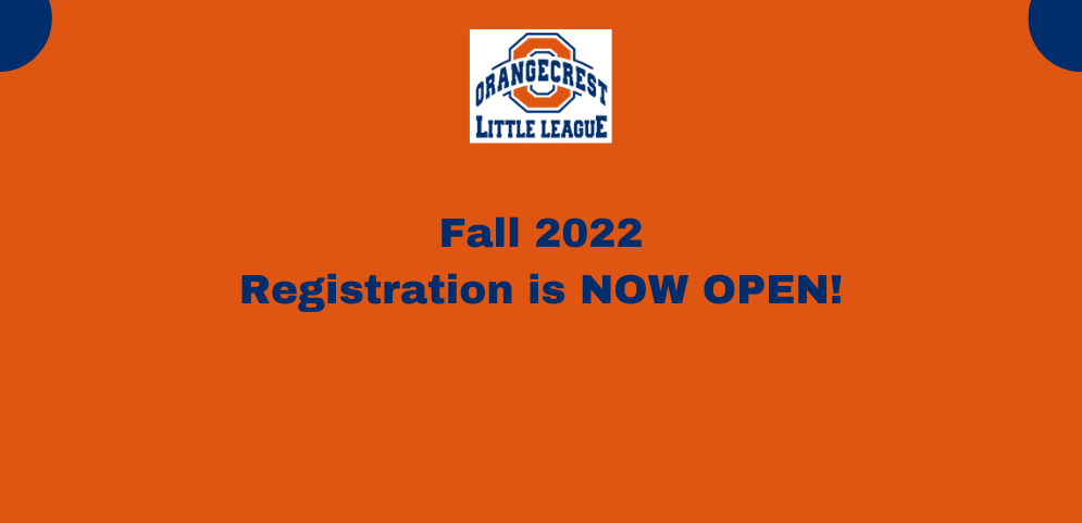 Registration NOW OPEN for Fall 2022